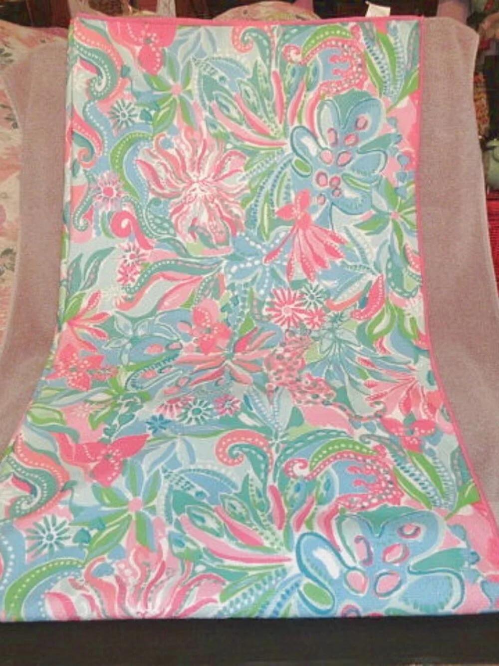 Lilly Pulitzer Jungle Animals Beach Towel Soft Microfiber Floral Lounge Bath NEW